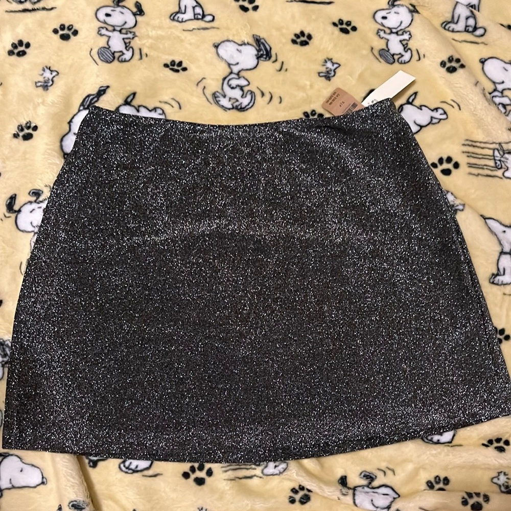 NWT Victoria Secret Pink Sparkle Shine Black Summer Mini Swim Skirt Bottom